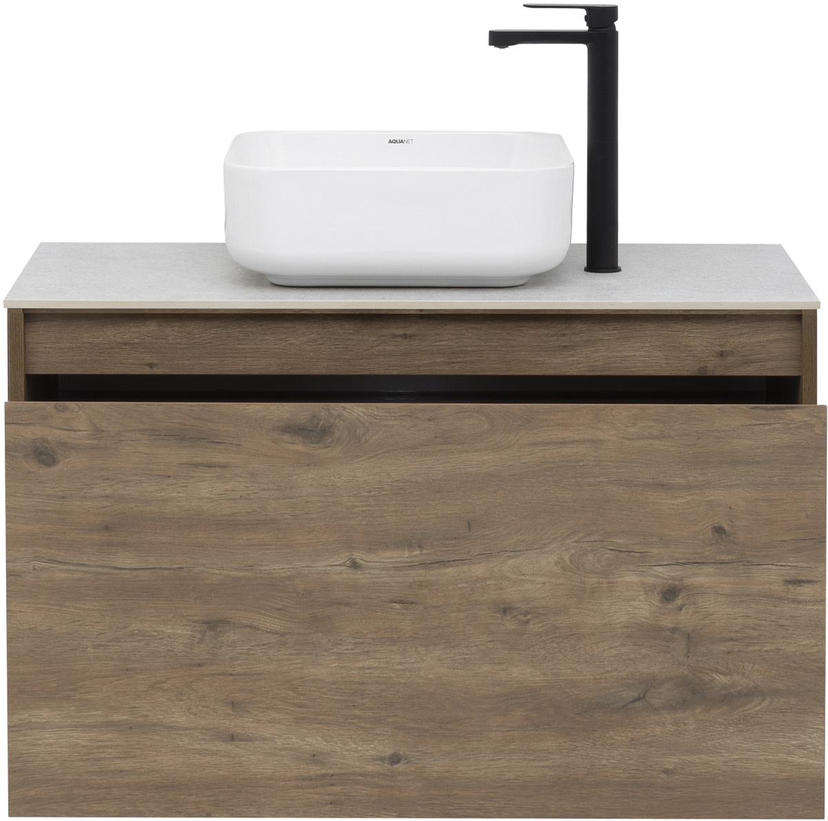 Приобрести aquanet тумба со столешницей nova lite 90 см, дуб рустикальный (1 ящик)