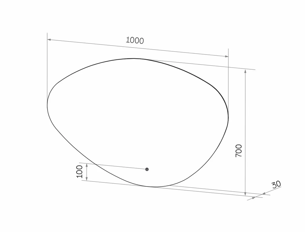 Приобрести continent зеркало с подсветкой alma 100х70 см, белое