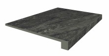 Ступень Coliseumgres Firenze nero 33х90см, черная, фронтальная, натуральная