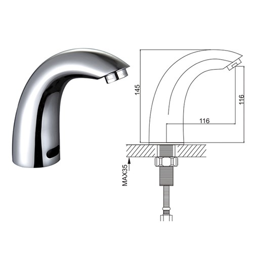 Приобрести gappo смеситель для раковины g522, сенсорный, хром 30090