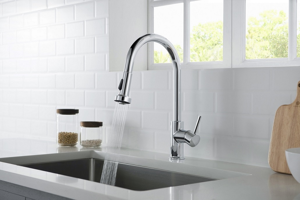 Приобрести смеситель для кухни с выдвижной лейкой timo saona 2316/00fl хром