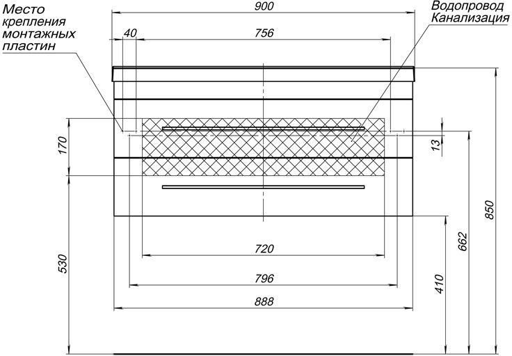 Приобрести aquanet тумба с раковиной нота 90 см, белая 00287708