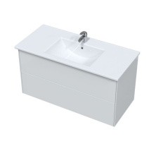 Sole Тумба подвесная Ultra 100 см с раковиной Next 100, белая матовая УТ000068493