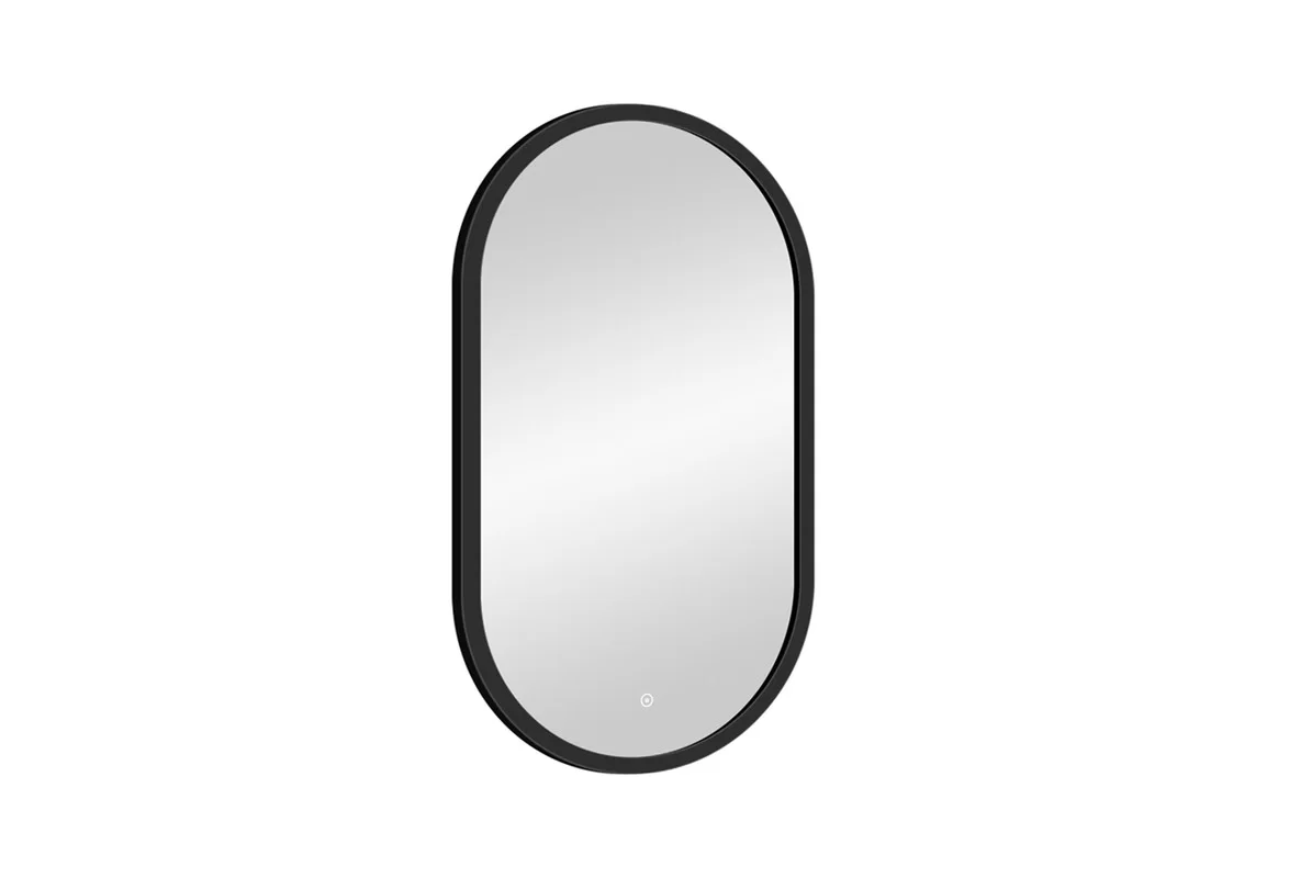 Приобрести continent зеркало с подсветкой prime black 45х80 см, черное