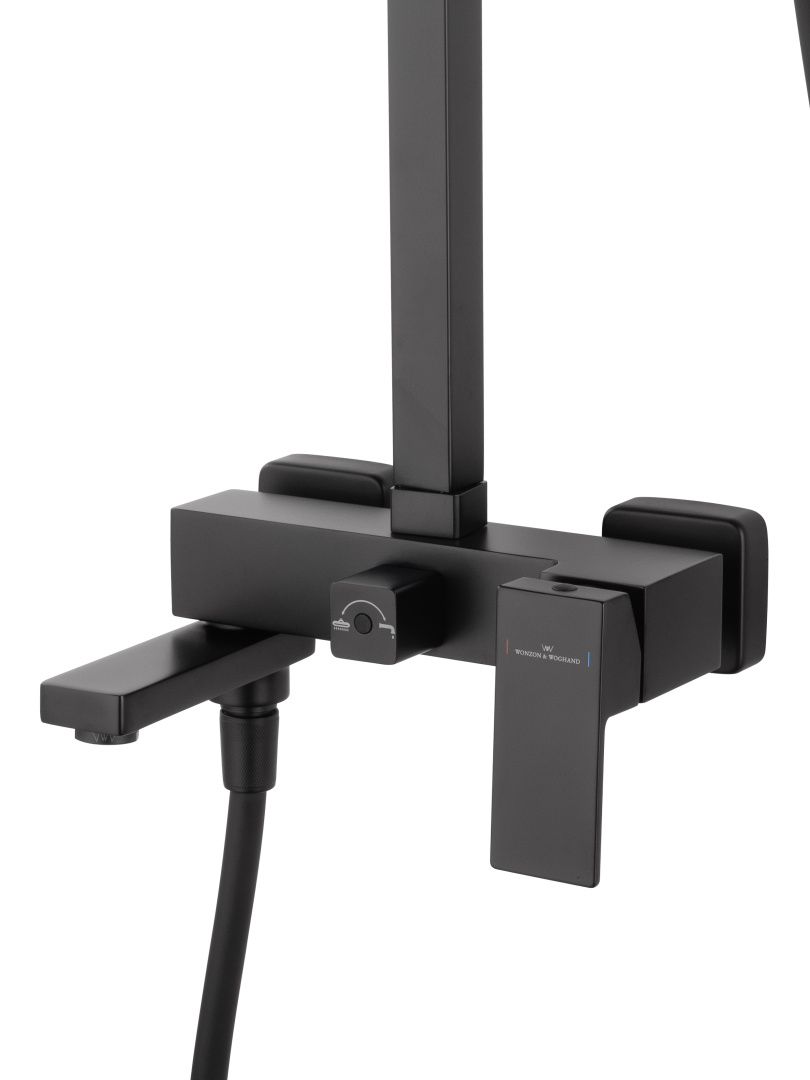 Приобрести душевая система wonzon & woghand cube, черный матовый (ww-88739016-mb)