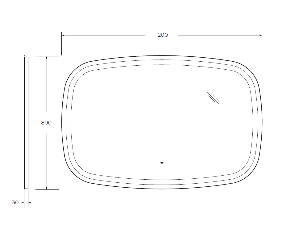 Приобрести cezares зеркало molveno 120х80 см, с подсветкой и датчиком движения czr-spc-molveno-1200-800-mov