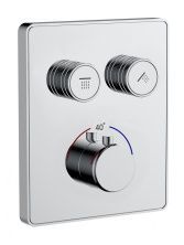 Термостатическая панель смесителя встраиваемая на 2 потребителя WONZON & WOGHAND, Хром (WW-INF322A-CR)