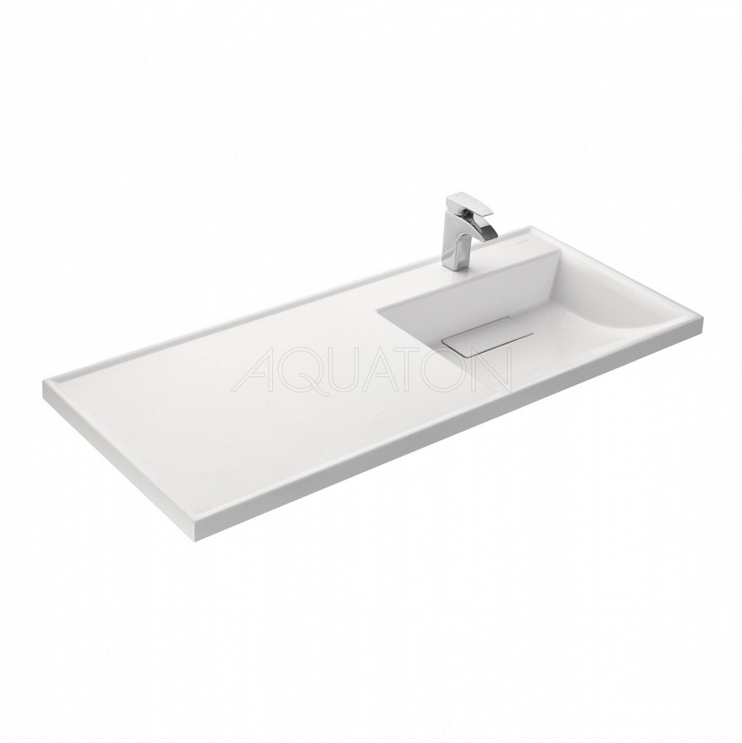 Приобрести тумба напольная с раковиной-столешницей акватон лондри 120 r/l, дуб кантри