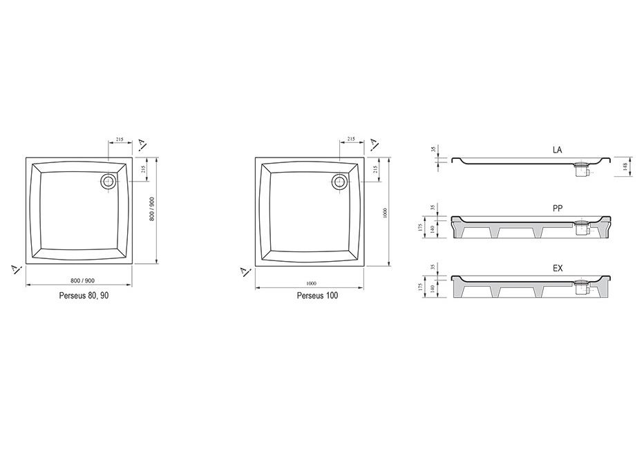 Приобрести поддон акриловый ravak galaxy perseus 100 см pp a02aa01510