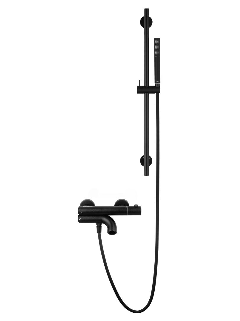 Приобрести смеситель для ванны с душевым гарнитуром и термостатом wonzon & woghand loop, черный матовый (ww-311-00-508)