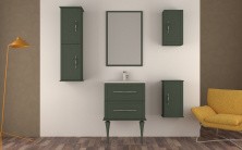 Cezares Тумба подвесная с раковиной TIFFANY 60 см Verde opaco, серая матовая 55329