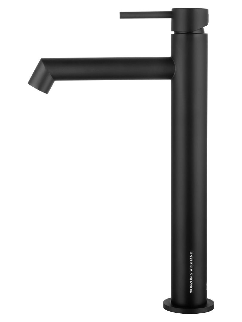 Приобрести смеситель для раковины высокий wonzon & woghand, черный матовый (ww-h1064-mb)