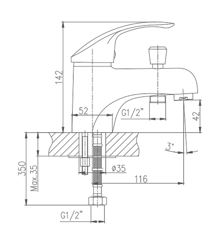 Приобрести haiba смеситель для раковины 142мм, хром hb-1221