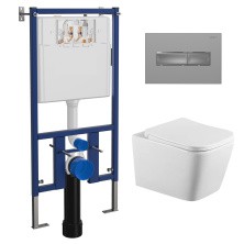 LORANTO Инсталляция с кнопкой Line хром матовая + унитаз ANTE с сиденьем микролифт (4501+7321+CS-2216HM)