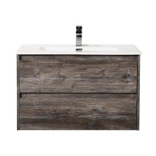 BelBagno Тумба с раковиной KRAFT 90 см, подвесная Pino Pasadena, белая раковина