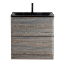 BelBagno Тумба с раковиной ALBANO 100 см, напольная Pino Scania, чёрная раковина