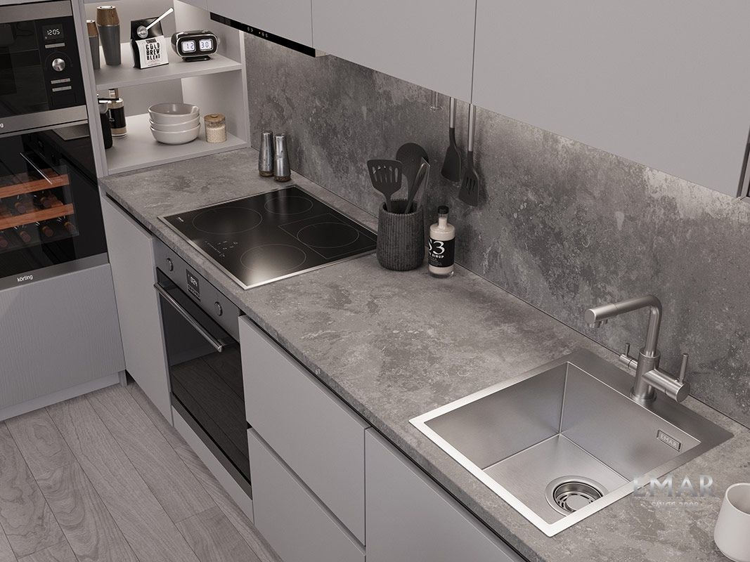 Приобрести emar кухонная мойка 41х51 см, сатин emb-128a pvd nano satine