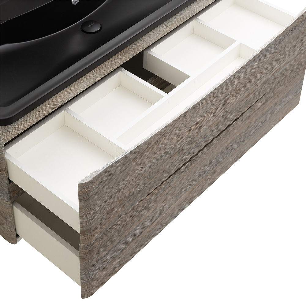 Приобрести belbagno тумба с раковиной acqua 120 см, подвесная pino scania, чёрная раковина