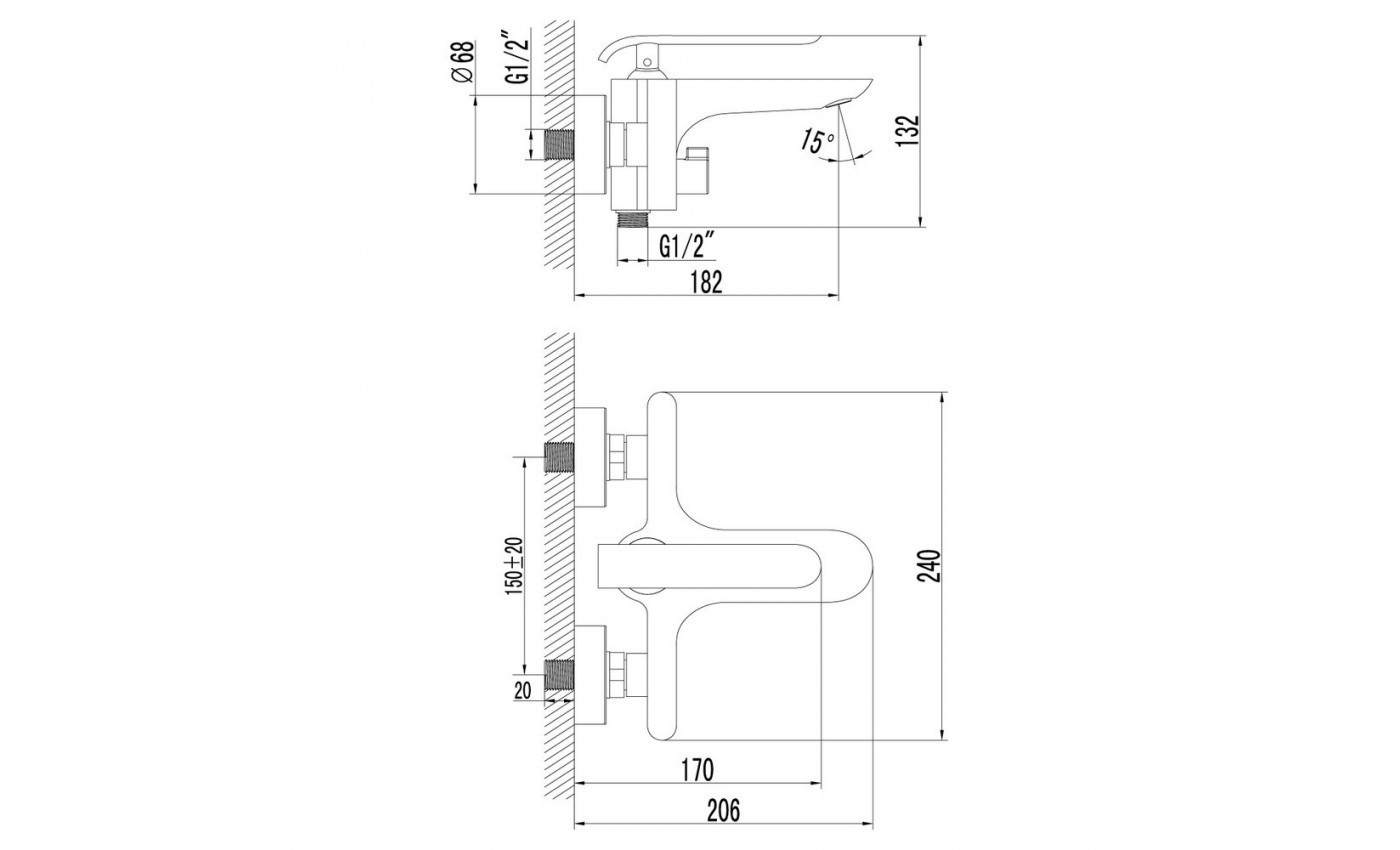 Приобрести lemark смеситель для ванны melange, белый lm4914cw