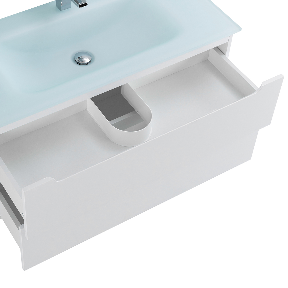 Приобрести belbagno тумба с раковиной etna 100 см, подвесная bianco opaco, стеклянная раковина