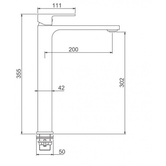 Приобрести gappo смеситель для раковины g1083-2, высокий, хром 18148