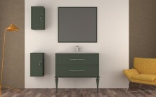 Cezares Тумба подвесная с раковиной TIFFANY 100 см Verde opaco, серая матовая 55331