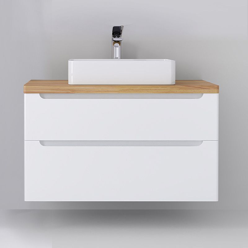 Приобрести jorno тумба подвесная wood 100 см со столешницей светлое дерево, белая