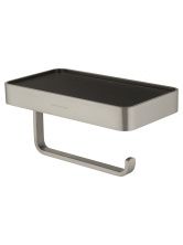 Держатель для туалетной бумаги с полкой WONZON & WOGHAND GRAFFITY, Брашированный никель (9366-BN)