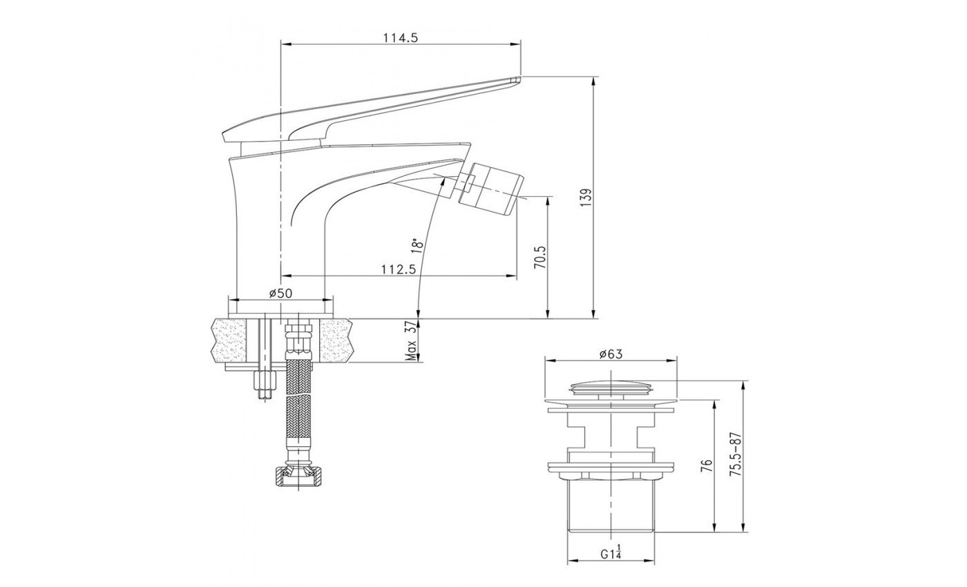 Приобрести lemark смеситель для биде allegro с донным клапаном, белый\хром lm5908cw