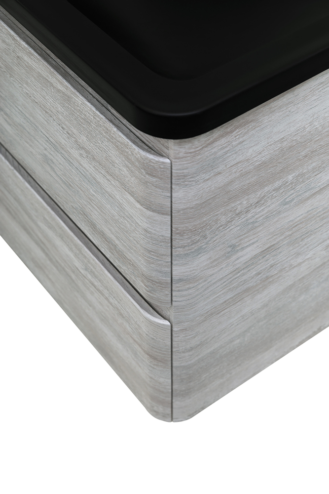 Приобрести belbagno тумба с раковиной albano 120 см, подвесная rovere vintage bianco, чёрная раковина