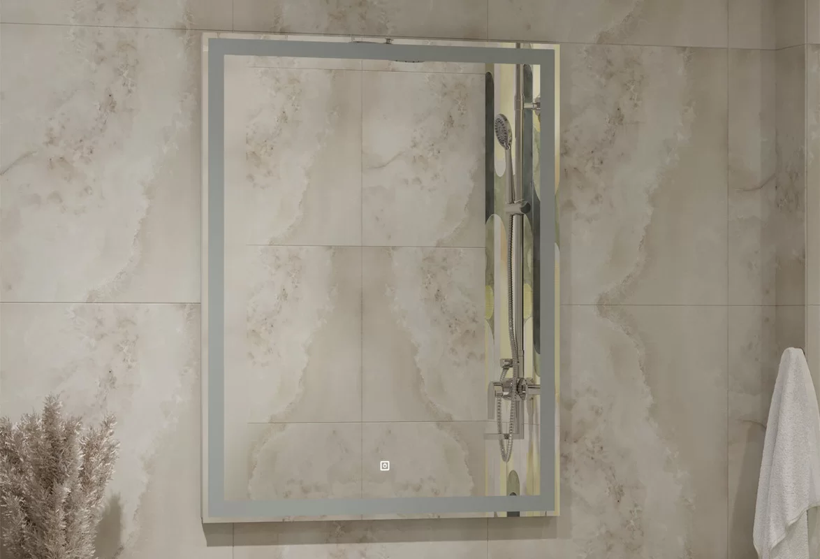 Приобрести continent зеркало с подсветкой mercury 70х90 см, белое