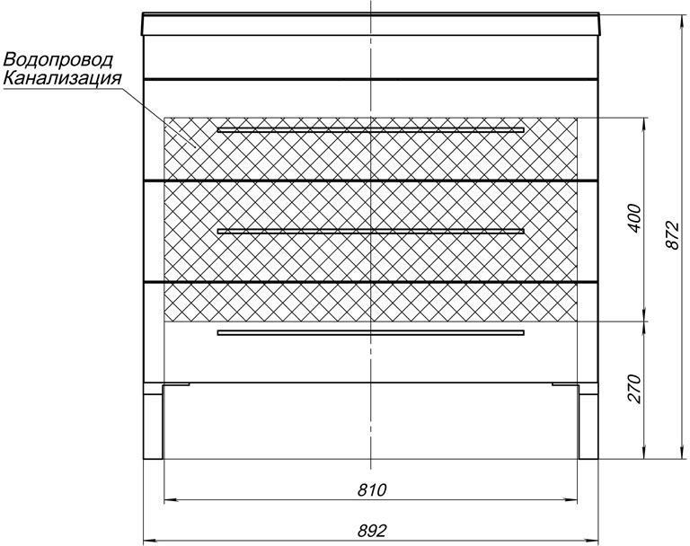 Приобрести aquanet тумба с раковиной верона 90 см, белая 00287673