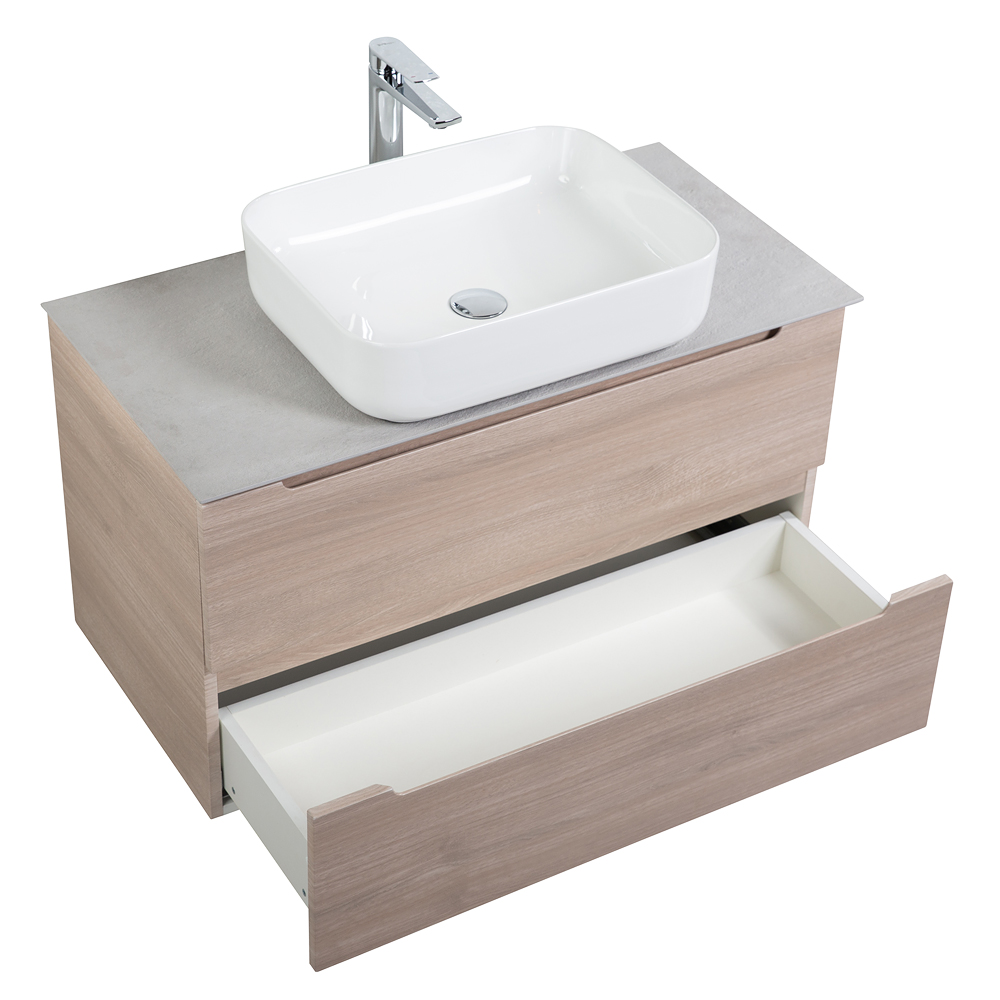 Приобрести belbagno тумба со столешницей etna 100 см, подвесная rovere grigio