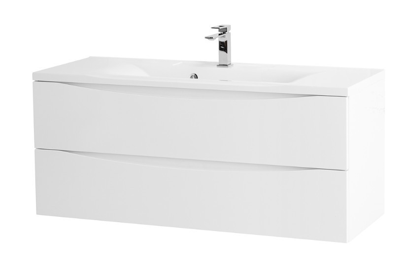 Приобрести тумба подвесная с раковиной belbagno marino-1200-2c-so-bl-p 120 см, bianco lucido