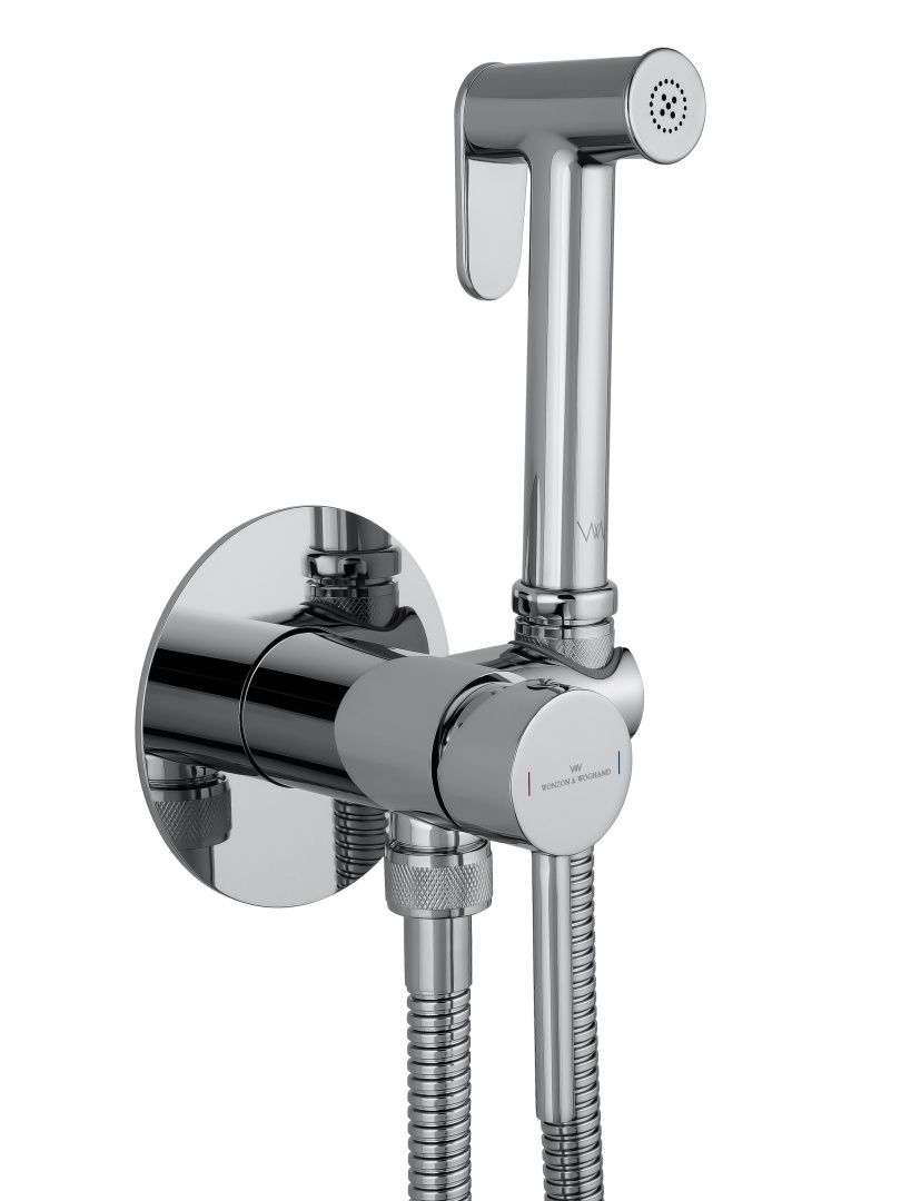 Приобрести смеситель с гигиеническим душем встраиваемый wonzon & woghand stick, хром (ww-88829902-cr)
