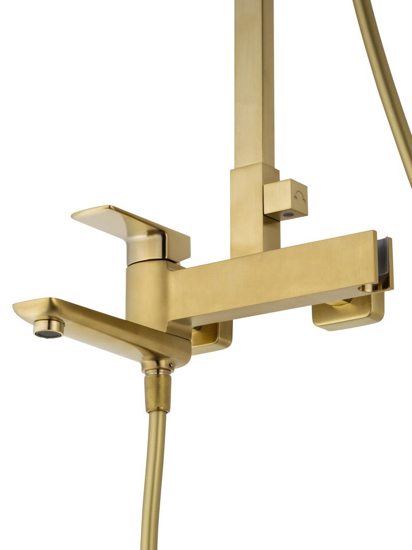 Приобрести душевая система wonzon & woghand edge, брашированное золото (ww-88739003-bg)