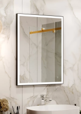 Continent Зеркало с подсветкой Solid Black 60х80 см, черное