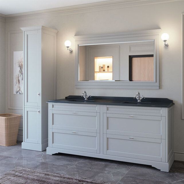 Приобрести caprigo тумба с раковиной greenwich 200 см, белая, эмаль