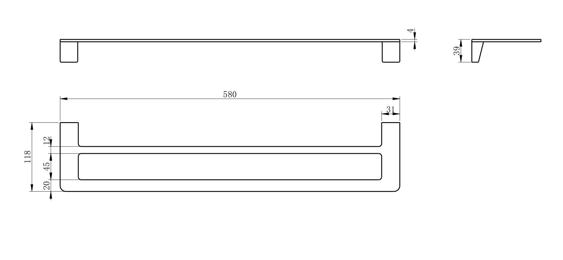 Приобрести полотенцедержатель двойной wonzon & woghand, хром (ww-v2102-cr)