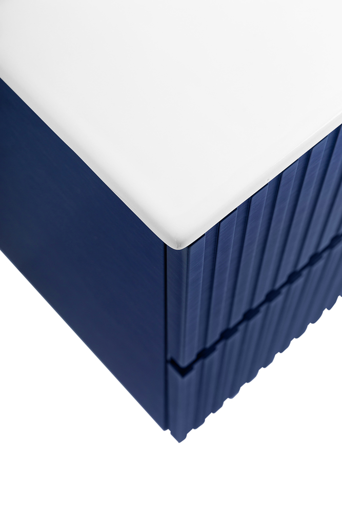 Приобрести cezares тумба подвесная с раковиной duet 100 см sapfiro, синяя duet-1000-2c-so-spf-p