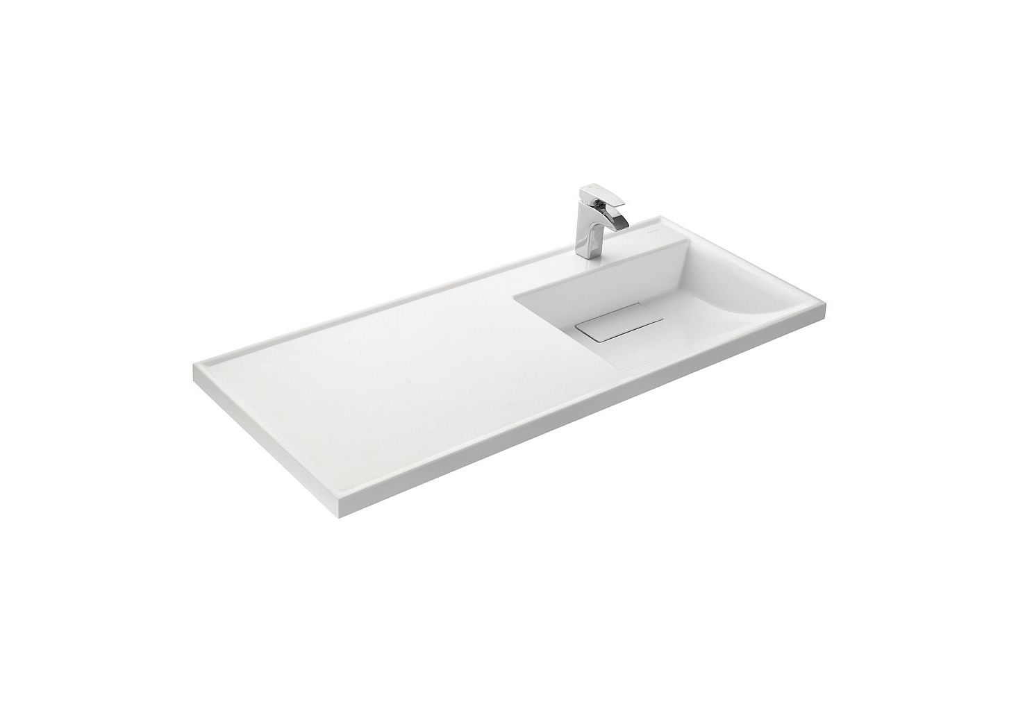 Приобрести тумба напольная с раковиной-столешницей акватон лондри 120 см 1a235901lh010, белый