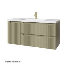 Caprigo Тумба с раковиной TERMIN-Smalty STRIPE 120 см, левая, зеленая, эмаль