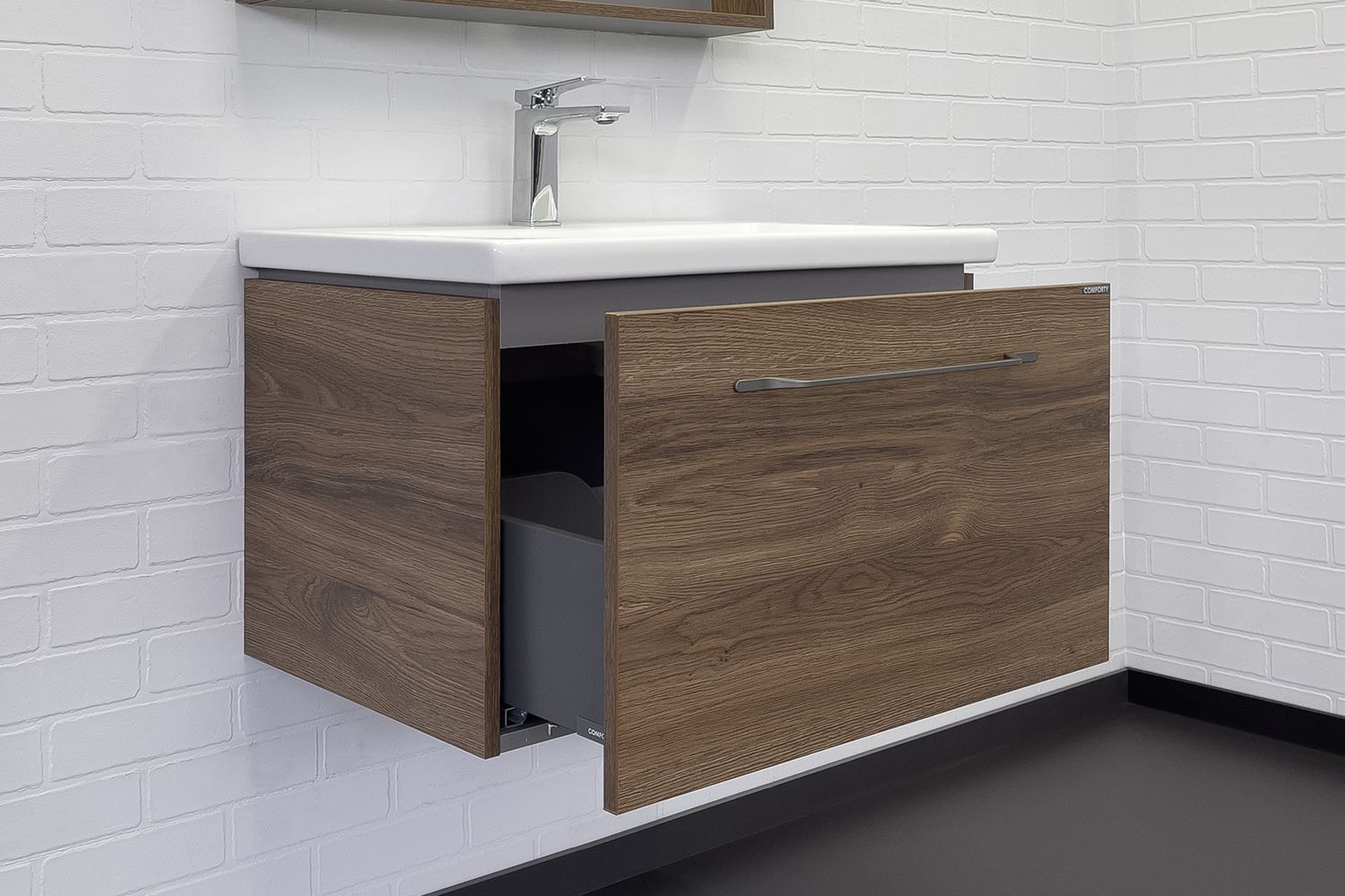 Приобрести сomforty тумба с раковиной томари-70 дуб тёмно-коричневый
