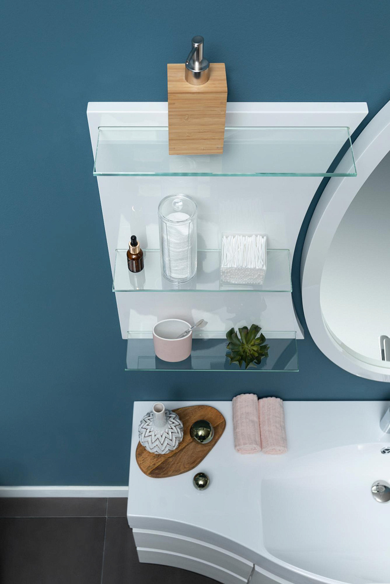 Приобрести aquanet зеркало опера l/r 70 см, белое с полкой