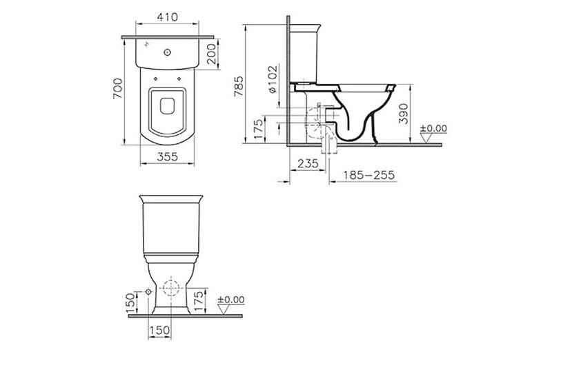 Приобрести унитаз-компакт vitra serenada 9722b003-7203 с крышкой микролифт