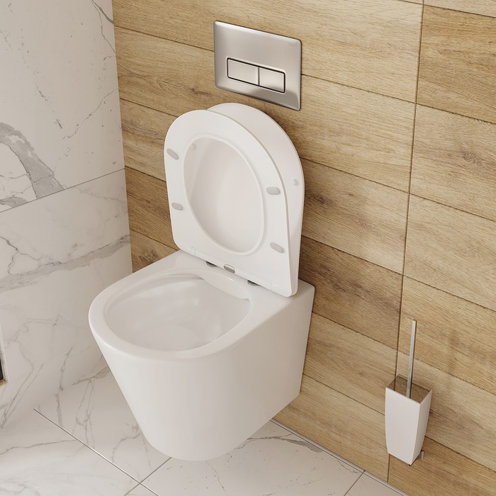 Приобрести iddis унитаз подвесной безободковый calipso, с тонкой крышкой микролифт, calrdsei25