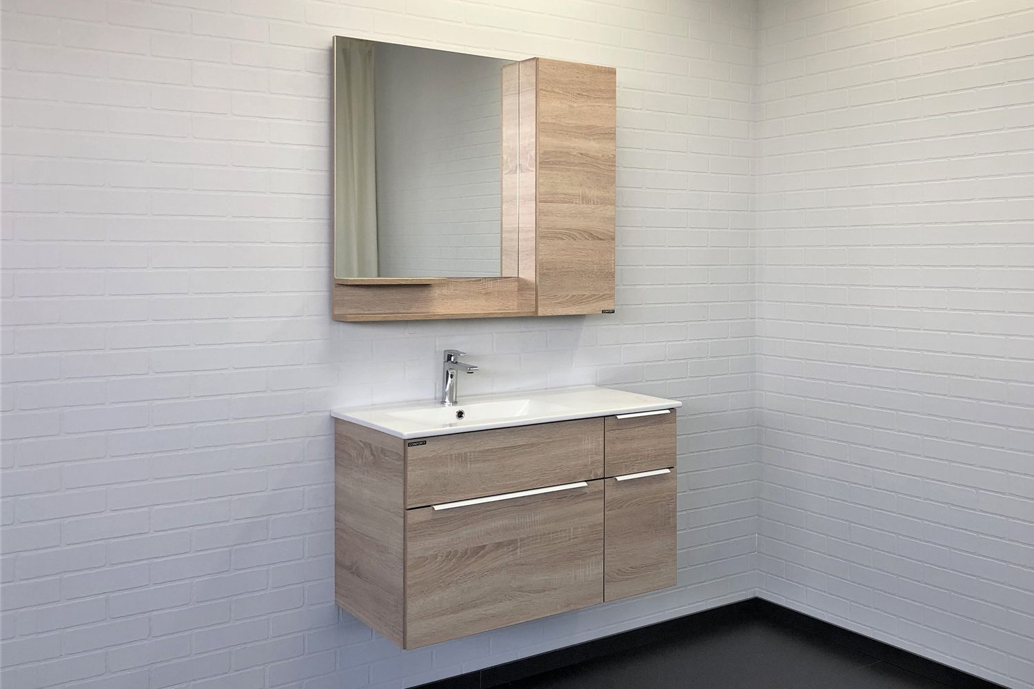 Приобрести сomforty зеркало-шкаф варна-90 дуб сонома