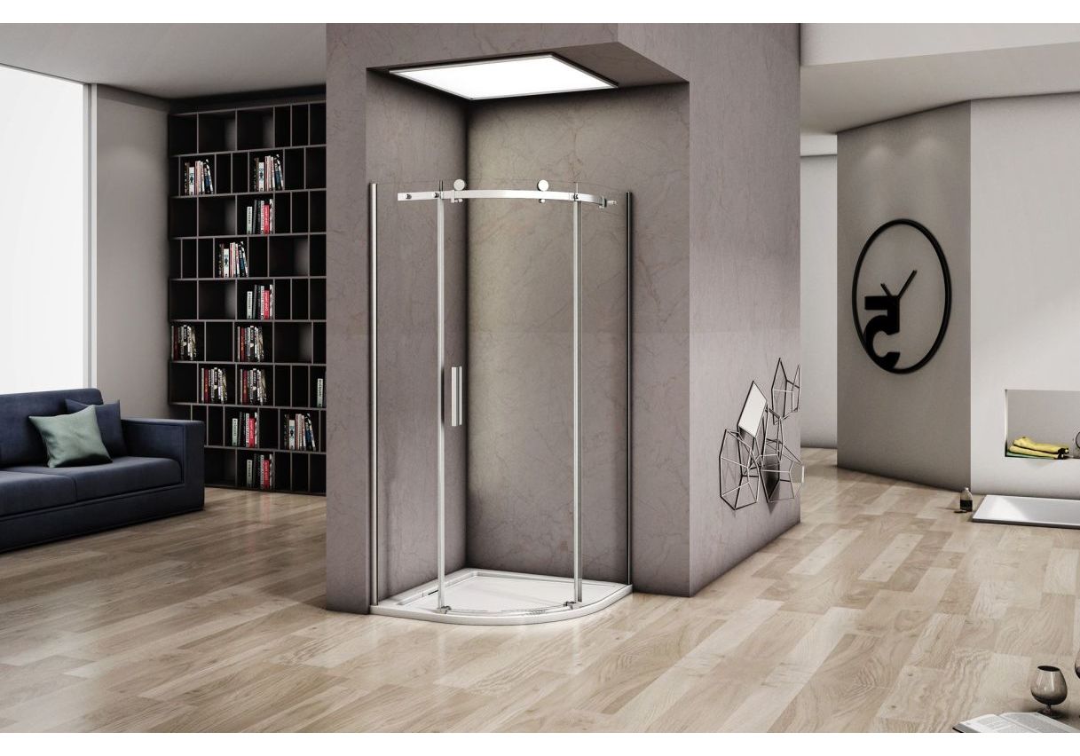 Приобрести ограждение душевое bas altair r-100-c-ch 100х100 см