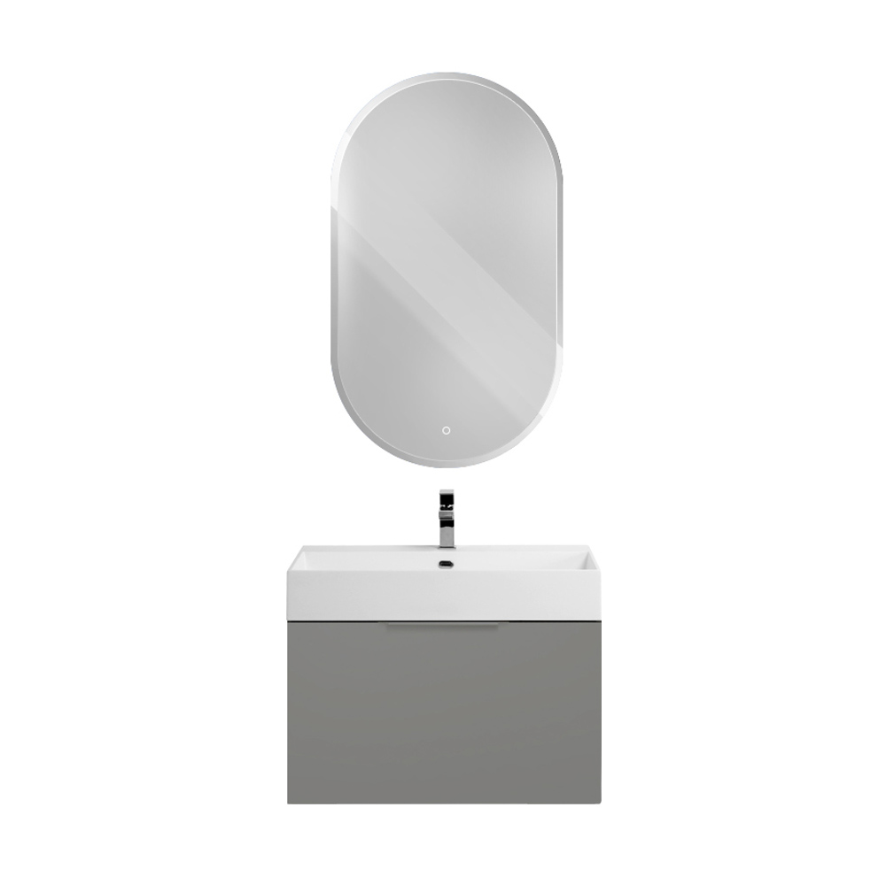 Приобрести cezares тумба подвесная с раковиной premium 70 см grigio nuvola, серая 55399