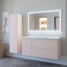 Caprigo Тумба с раковиной FORTE-Smalty 120 см, левая, пудра, эмаль